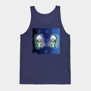 dark elf twins with num-chuks Tank Top